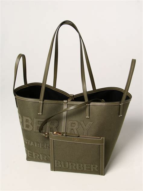 burberry green tote bag|Burberry tote bags second hand.